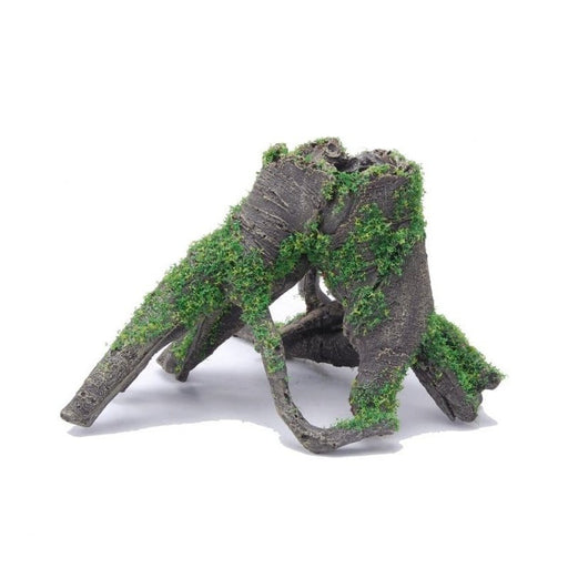 Aquatopia Tree Stump with Moss 16 x 12 x 10cm - Aquatic Supplies Australia
