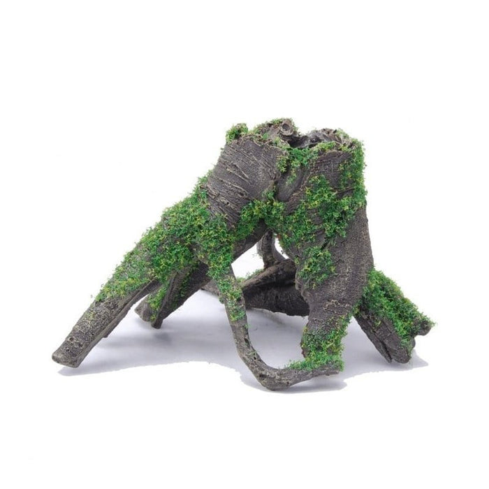 Aquatopia Tree Stump with Moss 16 x 12 x 10cm - Aquatic Supplies Australia
