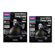 Arcadia Clamp Lamp & E27 Lampholder - Graphite - Aquatic Supplies Australia