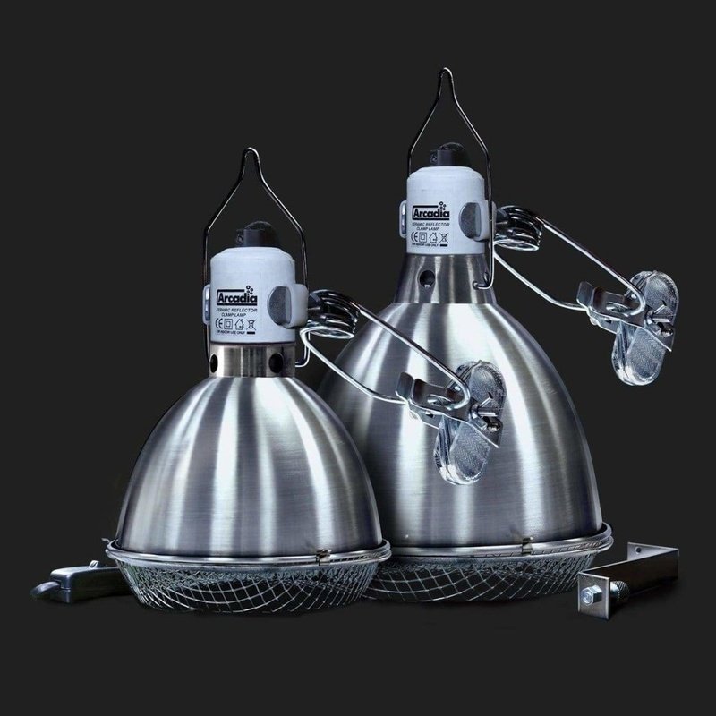 Arcadia Clamp Lamp & E27 Lampholder - Stainless - Aquatic Supplies Australia