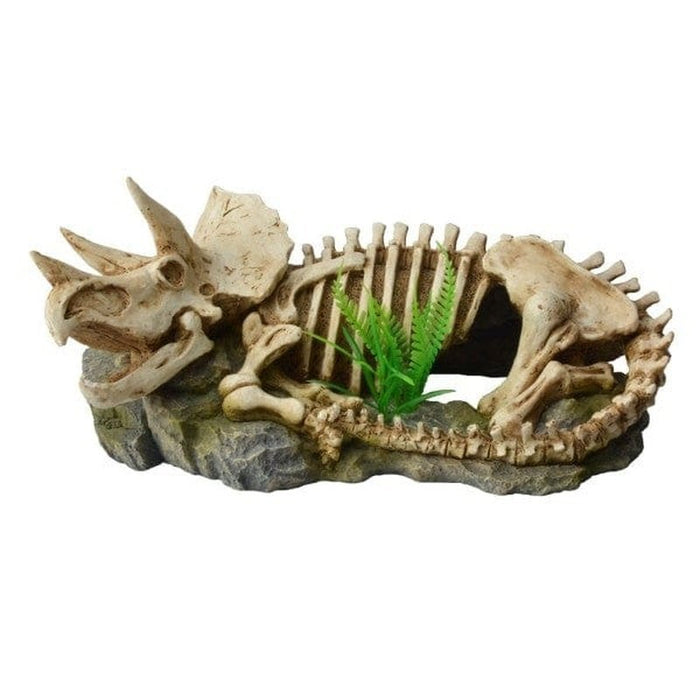 Bioscape Dinosaur Skeleton with Plant 25.5 x 12cm - Aquatic Supplies Australia