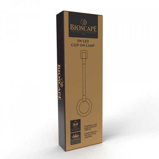 Bioscape LED Clip - on Lamp 5W Black for Cylindrical Aquariums and Bowls - Aquatic Supplies Australia