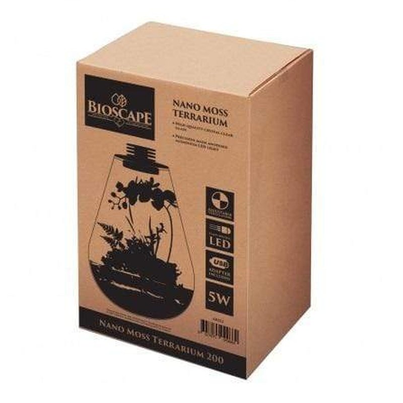 Bioscape Nano Moss Terrarium 200 Rounded (5L) - Aquatic Supplies Australia