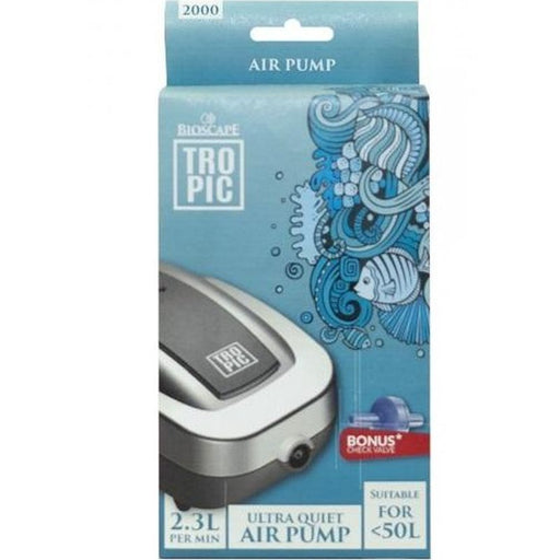 Bioscape Tropic Air Pump 2000 (25 - 50L) Single Outlet - Aquatic Supplies Australia