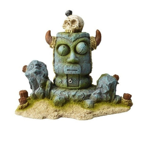 Bioscape Viking Tiki Statue with Skull 13.5 x 10.5 cm - Aquatic Supplies Australia
