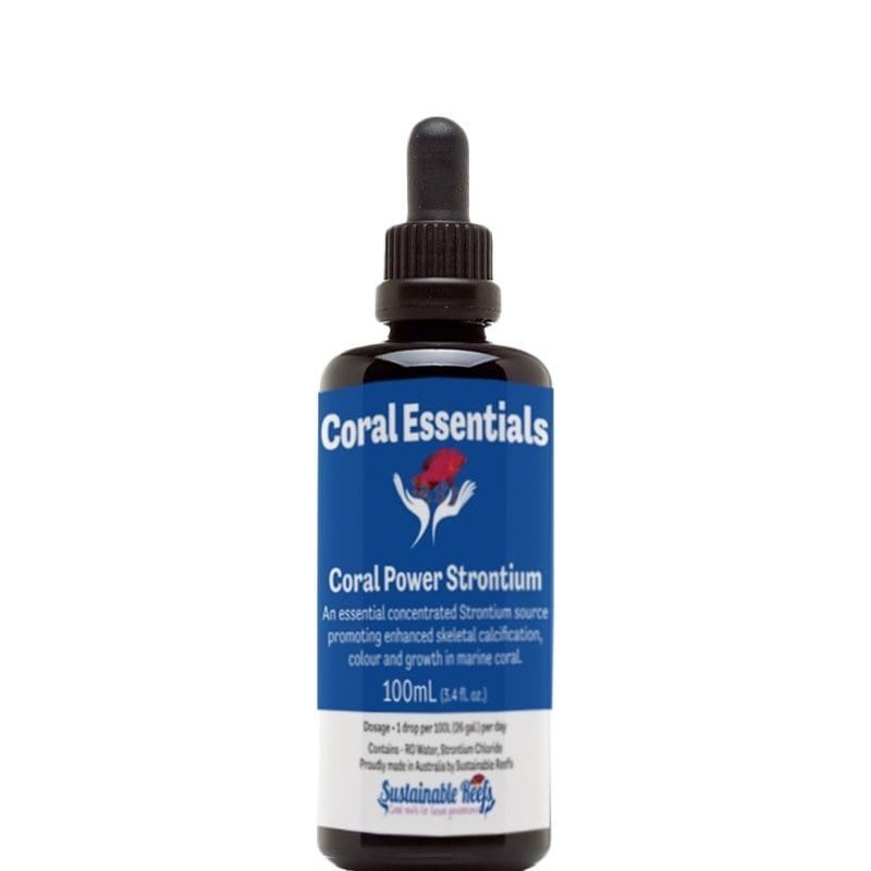 Coral Essentials Coral Power Strontium 100mL - Aquatic Supplies Australia