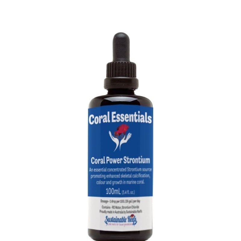 Coral Essentials Coral Power Strontium 100mL - Aquatic Supplies Australia