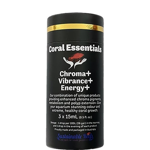 Coral Essentials Nano Black Label Chroma+, Vibrance+ and Energy+ 3x15ml - Aquatic Supplies Australia