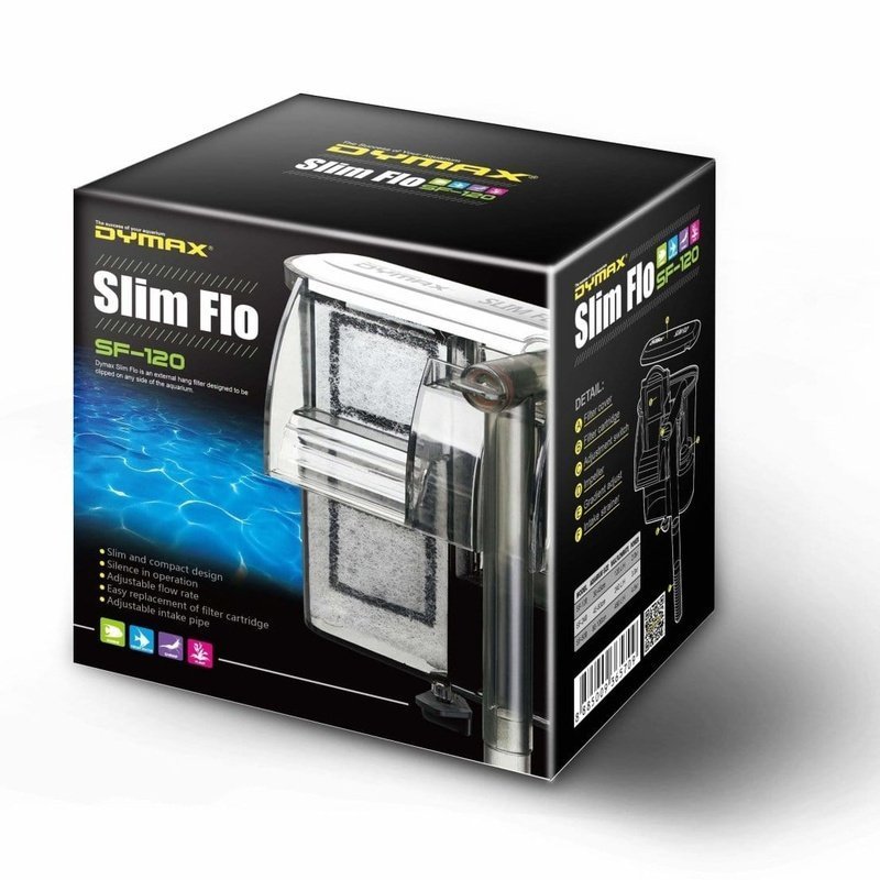 Dymax Slim Flo Hang On Filter SF-120 (110L/h, 20L) - Aquatic Supplies Australia