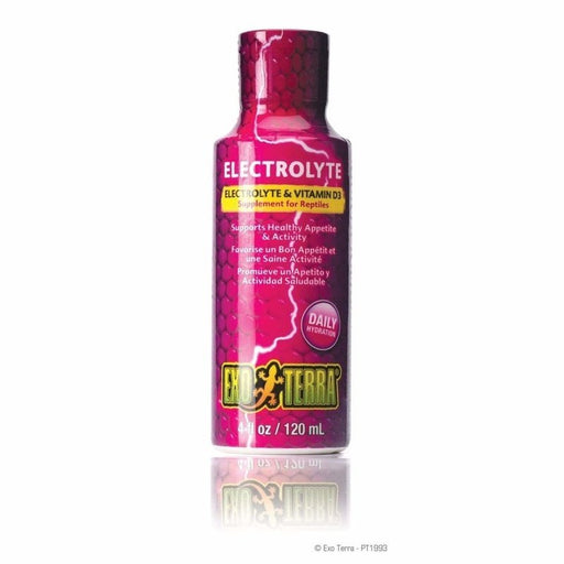 Exo Terra Electrolyte and Vitamin D3 Supplement Liquid 120ml - Aquatic Supplies Australia