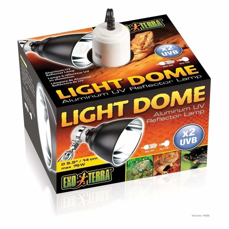Exo Terra Light Dome Aluminium UV Reflector Lamp - Aquatic Supplies Australia