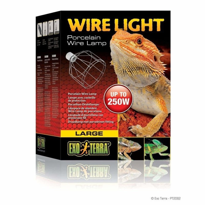 Exo Terra Wire Light Porcelain Wire Lamp Large - Aquatic Supplies Australia