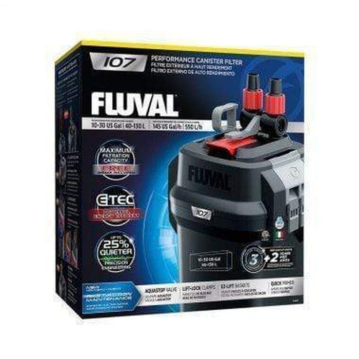 Fluval 107 Performance Canister Filter (550L/h, 130L) Aquatic Supplies Australia