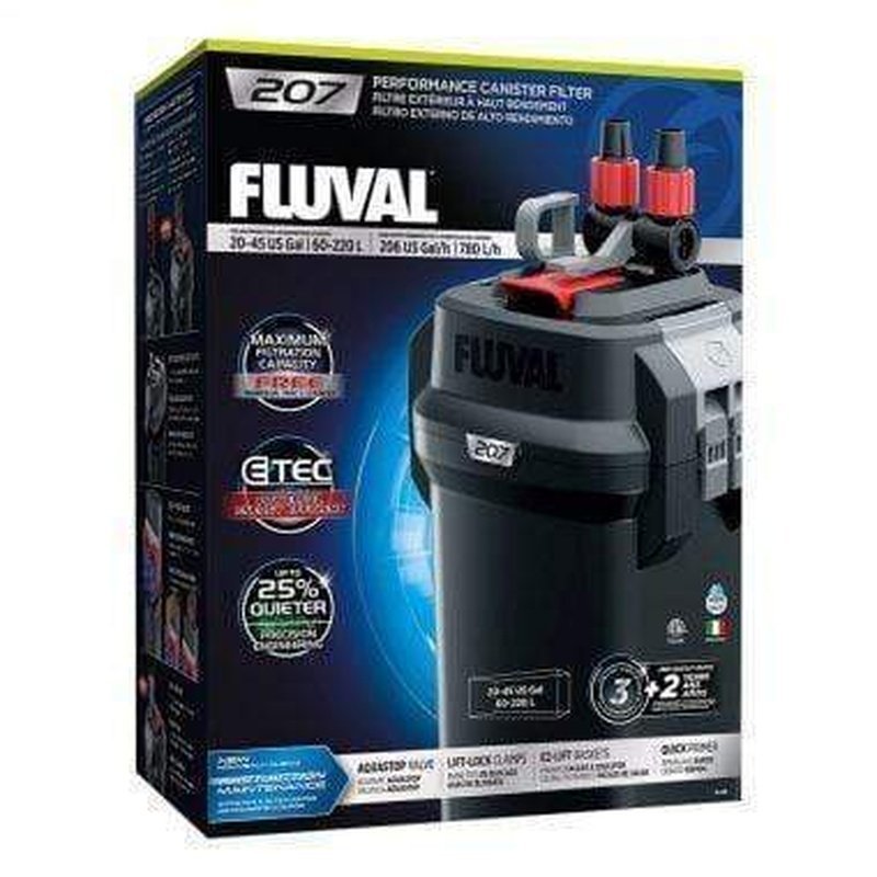 Fluval 207 Performance Canister Filter (780L/h, 220L) - Aquatic Supplies Australia
