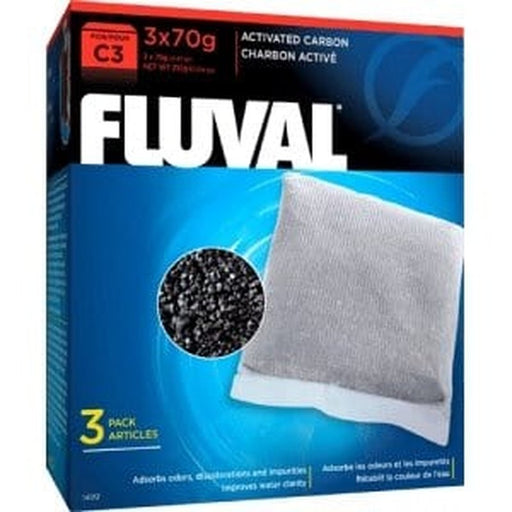 Fluval C3 Filter Carbon 3 x 70g - Aquatic Supplies Australia