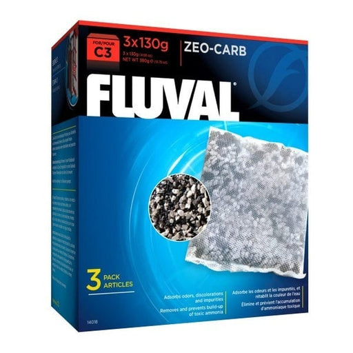 Fluval C3 Hang On Filter Zeo-Carb 3 x 130g - Aquatic Supplies Australia