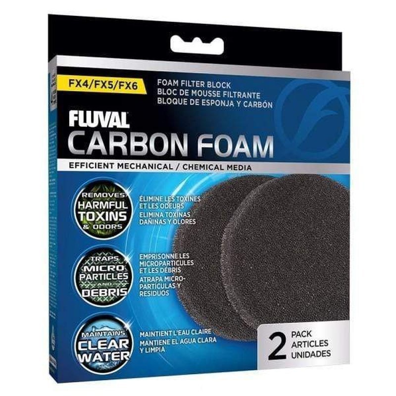 Fluval FX4/FX5/FX6 Carbon Foam 2 Pack - Aquatic Supplies Australia