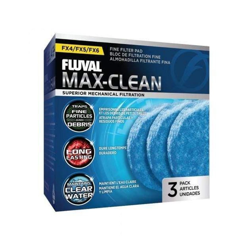 Fluval FX4/FX5/FX6 Max-Clean Fine Filter Pads 3 Pack - Aquatic Supplies Australia