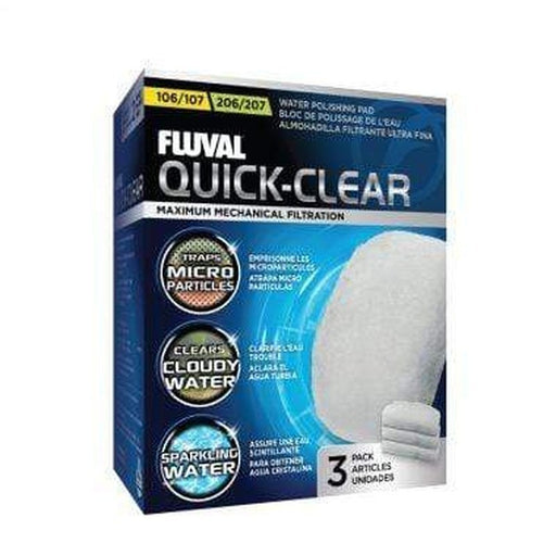 Fluval Quick-Clear Water Polishing Pad for 106/107 & 206/207 3 Pack - Aquatic Supplies Australia