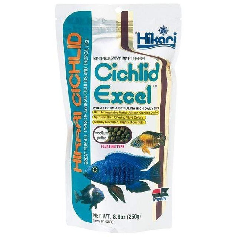 Hikari Cichlid Excel Medium Pellet 4.8-5.3mm 250g - Aquatic Supplies Australia