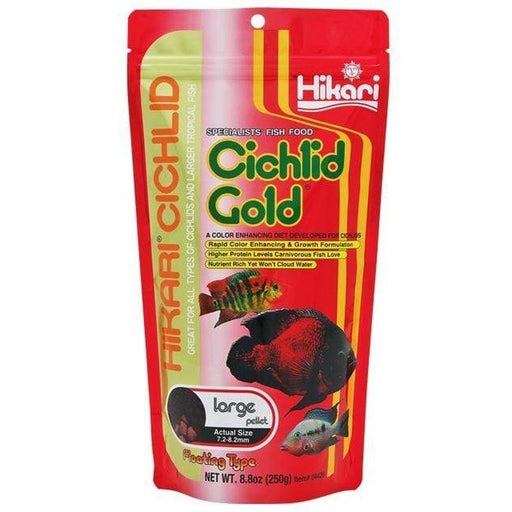 Hikari Cichlid Gold Large Pellet 7.2-8.2mm 250g - Aquatic Supplies Australia