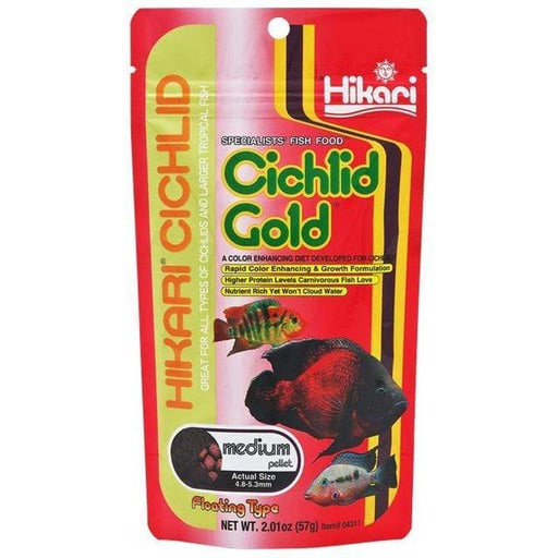 Hikari Cichlid Gold Medium Pellet 4.8 - 5.3mm 250g - Aquatic Supplies Australia