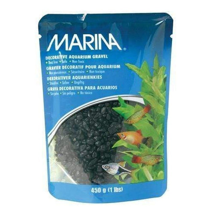 Marina Decorative Aquarium Gravel Black 4 - 6mm - Aquatic Supplies Australia