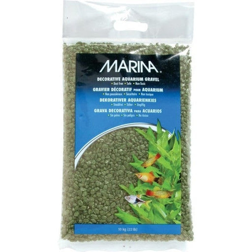 Marina Decorative Aquarium Gravel Dark Olive Green 10kg - Aquatic Supplies Australia