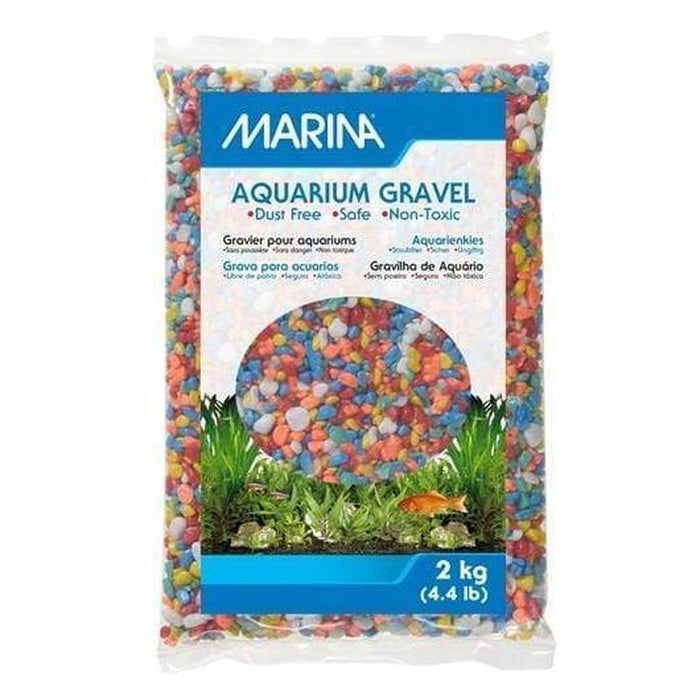 Marina Decorative Aquarium Gravel Rainbow 4 - 6mm - Aquatic Supplies Australia
