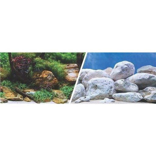 Marina Seaview Background Aquatic Garden/Bright Stones 30cm High - Aquatic Supplies Australia
