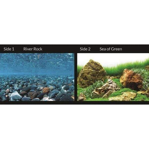 Marina Seaview Background River Rock/Sea of Green 30cm High - Aquatic Supplies Australia