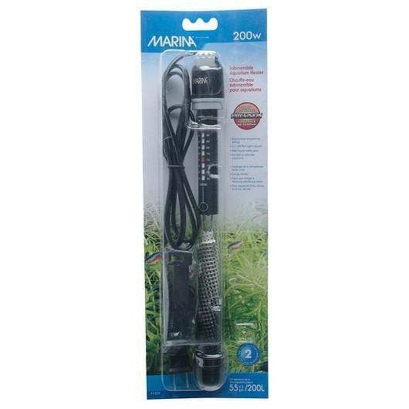 Marina Submersible Aquarium Heater 200W 27cm (200L) - Aquatic Supplies Australia