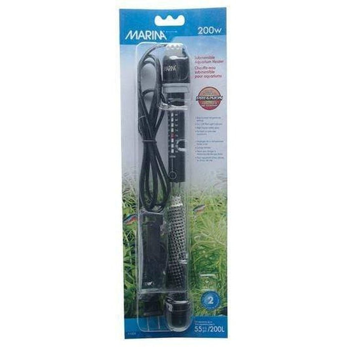 Marina Submersible Aquarium Heater 200W 27cm (200L) - Aquatic Supplies Australia
