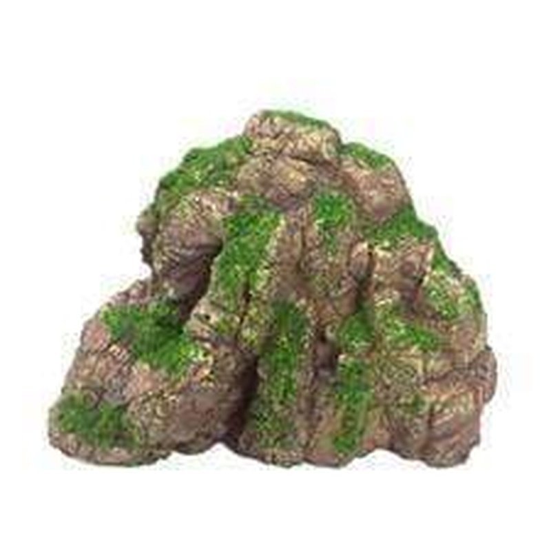 Neptune Granite Rock with Moss 20 x 16 x 11cm - Aquatic Supplies Australia