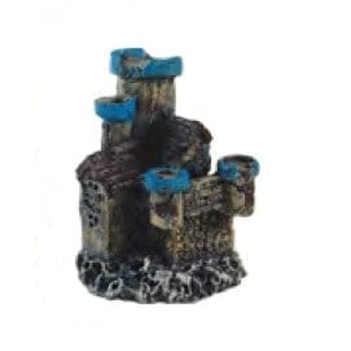 Neptune Mini Blue Topped Castle 6cm - Aquatic Supplies Australia