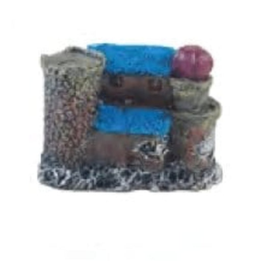 Neptune Mini House Blue Roof 6cm - Aquatic Supplies Australia