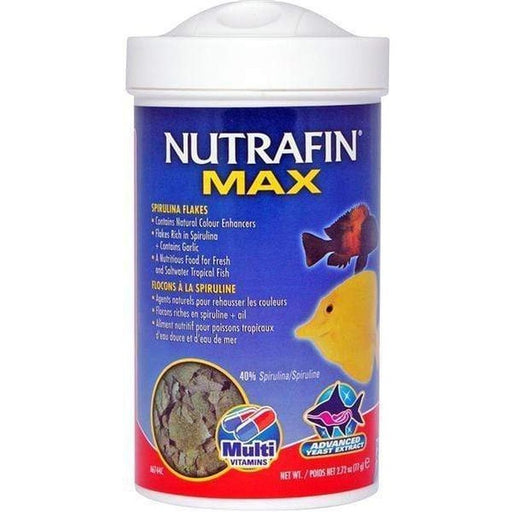 Nutrafin Max Spirulina Flakes 77g - Aquatic Supplies Australia