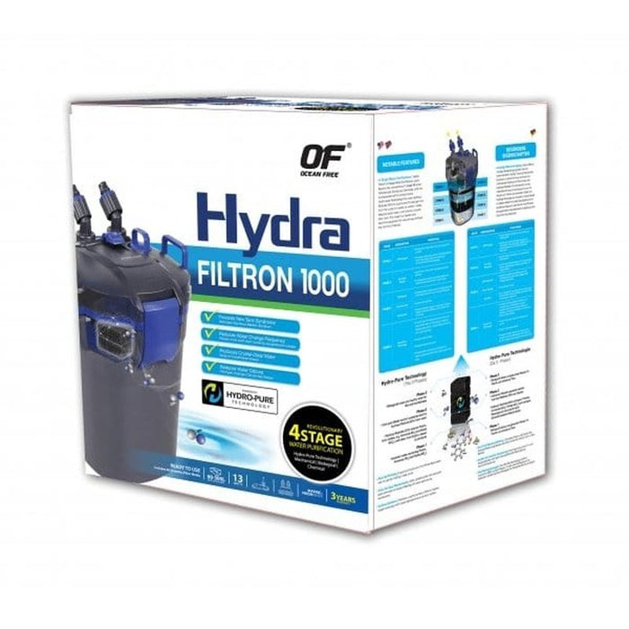 Ocean Free Hydra Filtron Canister Filter 1000 (80-300L, 1000L/h) Aquatic Supplies Australia