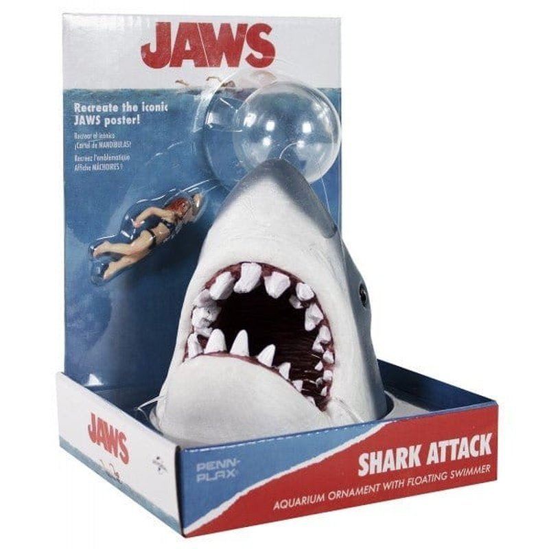 Penn-Plax Jaws Attack With Floating Swimmer Large 14 x 12cm - Aquatic Supplies Australia