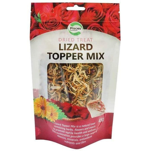 Pisces Dried Lizard Topper Mix 45g - Aquatic Supplies Australia
