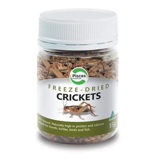 Pisces Freeze-dried Crickets 35g - Aquatic Supplies Australia