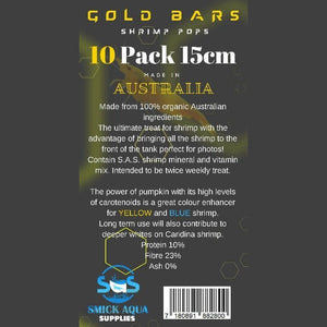 SAS Gold Bar Shrimp Pops 10 Pack Aquatic Supplies Australia