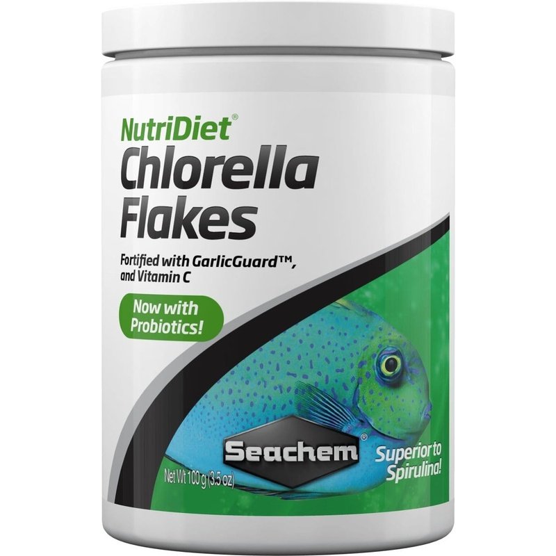 Seachem NutriDiet Chlorella Flakes with Probiotics - Aquatic Supplies Australia