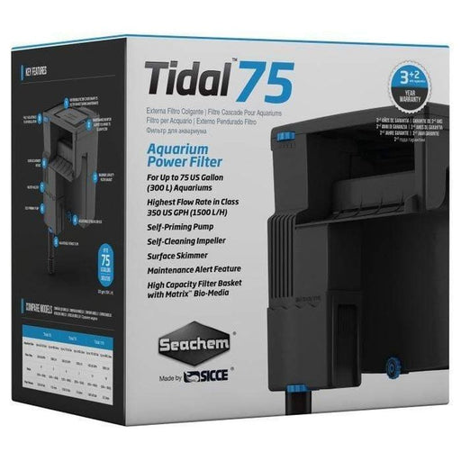 Seachem Tidal 75 Power Filter (up to 300L, 1500L/h) - Aquatic Supplies Australia
