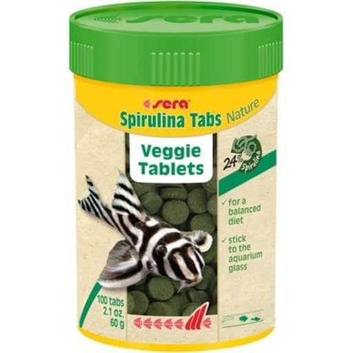 Sera Spirulina Tabs Nature 60g - 100 Tabs - Aquatic Supplies Australia