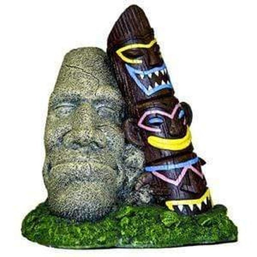 Tiki with Stone Statue 15 x 13cm - Aquatic Supplies Australia
