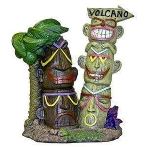 Tiki with Totem Pole 15 x 13cm - Aquatic Supplies Australia