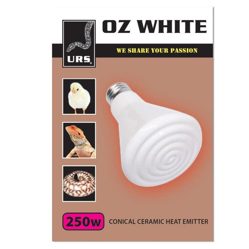 URS Oz White Ceramic Heat Emitter - Aquatic Supplies Australia