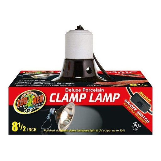 Zoo Med Deluxe Porcelain Clamp Lamp 22cm (max 150W) - Aquatic Supplies Australia
