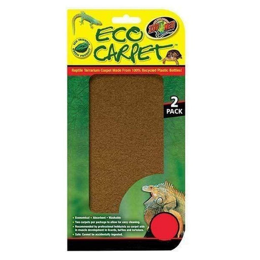 Zoo Med Eco Carpet 30 x 61cm Twin Pack Brown - Aquatic Supplies Australia